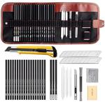 Wynhard Drawing Pencils Drawing Pencil Set for Artists Art Pencil Set Graphite Pencil Shading Pencils Set Pencils Set Sketch Pencils Set for Artists Graphite Pencil Set Utility Knife & 2 Blades 32 Pcs