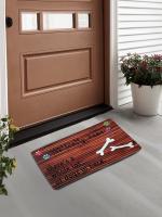 FABINALIV Multicolor Striped Polyester Door Mat (57X37 cm)