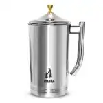 Dhara Stainless Steel Aster Water Pitcher with Lid 2 Liters | Food Grade | Rust Proof | Easy to Pour | Steel Serving Water Jug
