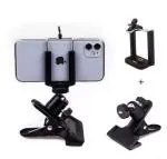 VTS Ball Head Clip Mobile Phone Clamp Camera Mount Holder Universal Smart iPhone Indoor Outdoor Photo Video Studio Shooting Purpose