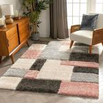Hitex Carpet Polyester Design-2 Area Rugs Anti-Slip Modern Shag Carpet - 6 X 9