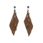 Priyansh Enterprise Handmade Gold Crystal Ad Earrings For Parties, Festivals For Women