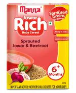 Manna Baby Food (6+ Months) | Baby Cereal | Infant Food | Sprouted Jowar with Beetroot Powder | 200g