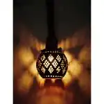Coco Crafters Handmade Coconut Shell Hanging Decorative Lamp for Home / Office / Restarunts / Hotels