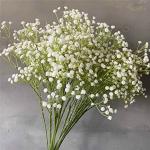 Elemntl Artificial White Baby's Breath Fower Sticks (Pack Of 10)