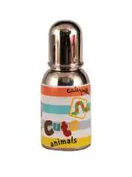 Adore Basics Stainless Steel Printed and Attractive Baby Feeding Bottle - 300ml (Cute Animal)