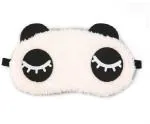 Awestuffs Panda Sleeping rolling Eye Plush Sleep Mask - Eyelashes