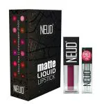 NEUD Matte Liquid Lipstick Mauve-a-licious Smudge Proof 12-hour Stay with Free Lip Gloss-1 Pack