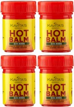 Kavita's Herbal Hot Balm I 100% Herbal I Pack of 4