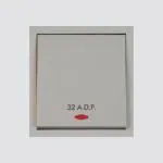 Kolors 32A D.P. Switch With Indicator 2 Module (Grey) [KBC Vogue]-Pack of 10 [These switches and sockets will fit only in KBC plates]