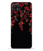 Bhai Cover Samsung Galaxy A22 5G 2021 Multicolor Poly Carbonate 3D Printed Beautiful Red Flowers Mobile Phone Back Cover Case
