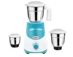 Zwich Mixer Grinder - 3 Jar ELEPHANT 600, Superior Mixie For Kitchen, 2-in-1 for Dry Grinding, Blade Function With Titan Motor, (600W), WHITE & CYAN