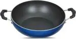 NAVRANG Non-Stick Blue Aluminium Kadhai 1.2 L