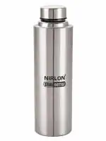 NIRLON Stainless Steel Fridge Water Bottle/ Refrigerator Bottle/ Single Wall/ Leakproof, Silver, 1000 ml, Pack of 1