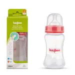 baybee Red Natural Flow Baby Leak Proof BPA Free Milk Feeding Bottle 250ml for NB Baby (3+ Months)