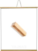 SHELFKING 2x3 Feets, Non Magnetic Wooden Roll Up White Board & 1 Premium Wooden Duster White board (24 inch x 36 inch)