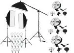 HIFFIN PRO HD 5 Soft Led Video Light Softbox Kit | 3 Point Lighting | Stand | for YouTube Shooting,Videography, Product Photography, Continuous Studio Lights, Key Fill and Back Light