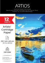 ARTIOS Artists' Cartridge Papers - 12 A3 Mixed Media Sheets