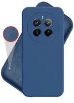 HUPSHY realme 12 Pro Plus 5G Back Cover Camera Protection Cover, Liquid Silicon Case, Shockproof, Slim Case, Soft Microfiber Cloth Lining Inside, Anti-Scratch Back Case for realme 12 Pro Plus 5G -Blue