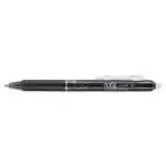 Pilot Frixion Clicker Erasable Roller Ball Pen | Tip Size - 0.7 MM | Retractable Pen With Dimpled Grip and In-built Eraser | Ink Colour - Black | Pack of 2