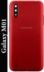 PURPLESAVVY Red Plastic Back Panel For Samsung Galaxy M01