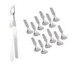 First Front Stainless Steel Roti Chimta Tong With Steel Stainless Spoons Set and Multicolour, Pack of 2