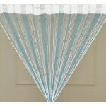 GOYCORS Aqua and White Stripped Polyester Door String Curtain 4 x 7 Feet (Pack of 2)