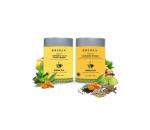 K KRIHAN Sip of immunity, Turmeric blend with Tulsi, Ginger and Green Tea Leaves & with Cinnamon, Ginger, Black paper, Tulsi Ashwagandha, Licorice, Giloy and Amla - 50g Each Pack of-2