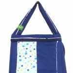 SRIM Kid's Polyester Hanging Foldable Polka Dots Baby Almirah with Collapsible Wardrobe (Blue, 95x35x25cm)
