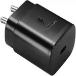 FIEUSCHE Mobile Samsung Original 25W USB-C Super Fast Charger 25W Pd Charging Adapter Charger (Black)