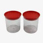 ULTRAZON Multipurpose Unbreakable Plastic Transparent Airtight Storage Container Jar For Kitchen Masala Box Dabba Spice, Masala, Dry Fruits Spice Box ( 900 ml ) Pack Of 2 , Multicolor