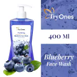 Tryones Purifying Blueberry - Prevention Pimple Glow with Soap Free Face Wash (400 ml)