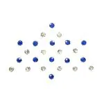 Comet Busters Blue, Silver Diamond Shaped Bindi For Women