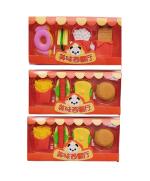 Jellify 12 Pcs Fast Food Theme Eraser 3D Puzzle Toys Eraser Set