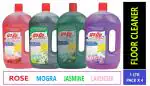 GOGO Floor cleaner 1 Ltr. Pack ( Rose, Mogra, Jasmin, Lavender)