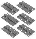 Plantex Black Stainless Steel Door Butt Hinges 5 inch x 12 Gauge x 2.5 mm Thickness (Pack of 6)