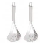 Stainless Steel Potato Big Masher, MultiColour (Pack of 2)