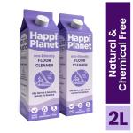 Happi Planet | Eco-Friendly Floor Cleaner | 2 x 1000ml | Plant Based, Biodegradable, Non Toxic, Natural, Organic | Kills Germs & Bacteria, Leaves No Residue, Acid Free, Baby & Pet Safe, Hypoallergenic