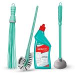 Buy Spotzero By Milton Bathroom Cleaning Set of 4 (1 Pc Toilet Brush Double Side Bristles; 1 Pc ...