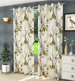 Dc Decastle 304 cm (10ft) Long Door Curtain (Green, Pack of 2)