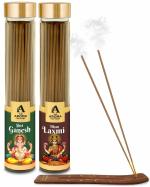 The Aroma Factory Dhan Laxmi & Shri Ganesh Agarbatti for Pooja, Bottle Pack of 2 x 100g