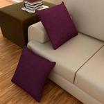 Home Heart Purple Silk Throw Pillow Cover, 12x20 inch