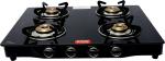 GOOD FLAME 4 Burners Max Black Glass Gas Stove