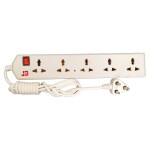 JB Power Extension Board 5 International Sockets with Single Rocker Switch Surge Protector, 6A, 5 Way, 1.83 Meter(2 Yard) Power Strip