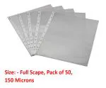 SVS Full Scape Legal Transparent Document Sleeves, Leaf Clear Certificates/Waterproof Sheet Protectors 11 Holes Punched Plastic Files Folder (150 Micron) - Pack of 100