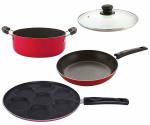 Nirlon 4 pcs of Non-stick Aluminium Kitchenware Cooking Utensil Combo Set