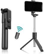 Potasa Black Bluetooth Extendable 3 in 1 Selfie Stick with Tripod Stand and Wireless Remote