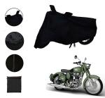 Riderscart Waterproof Two Wheeler Body Cover with Storage Bag for Royal Enfield Classic 500 Battle Green (Black)