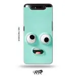 Tweakymod Printed Funny FAce Emoji Back Cover For Samsung A80