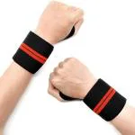 Shopeleven Wrist Supporter for Gym Wrist Band for Men Gym & Women with Thumb Loop Straps - Wrist Wrap Gym Accessories for Men Hand Grip & Wrist Support Sports Straps for Gym